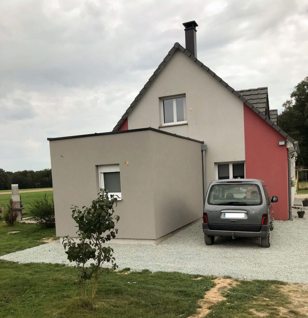 projet apres réalisation extension de la maison